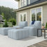 Chaise longue sans accoudoirs Eliana avec coussins Sunbrella® et repose-pieds