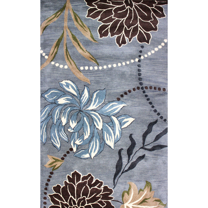 Cedartown Wool Floral Indoor Rug, Rectangle 5' x 8'