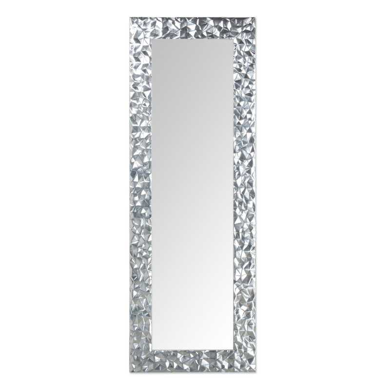 Caire Flat Wall Mirror, Silver, 147cm H x 52cm W