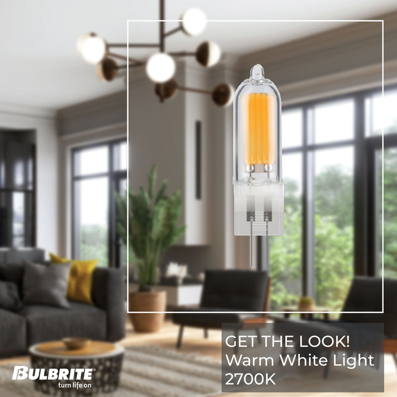 Ampoule T5 1,8 W à intensité variable avec finition en verre transparent et base (G4), 2700