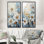 Nature of Blue Zinnias Symphony - ensemble d'art sur toile Zinnias