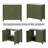 36 " Bathroom Vanity Organizer with Ceramic Sink, Set Bathroom Storage Cabinet, Olive Green-105741621