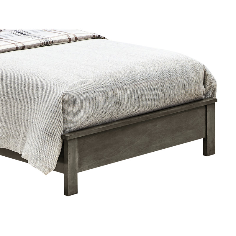 Lit simple gris élégant, offrant durabilité et confort Gris confortable avec un design moderne