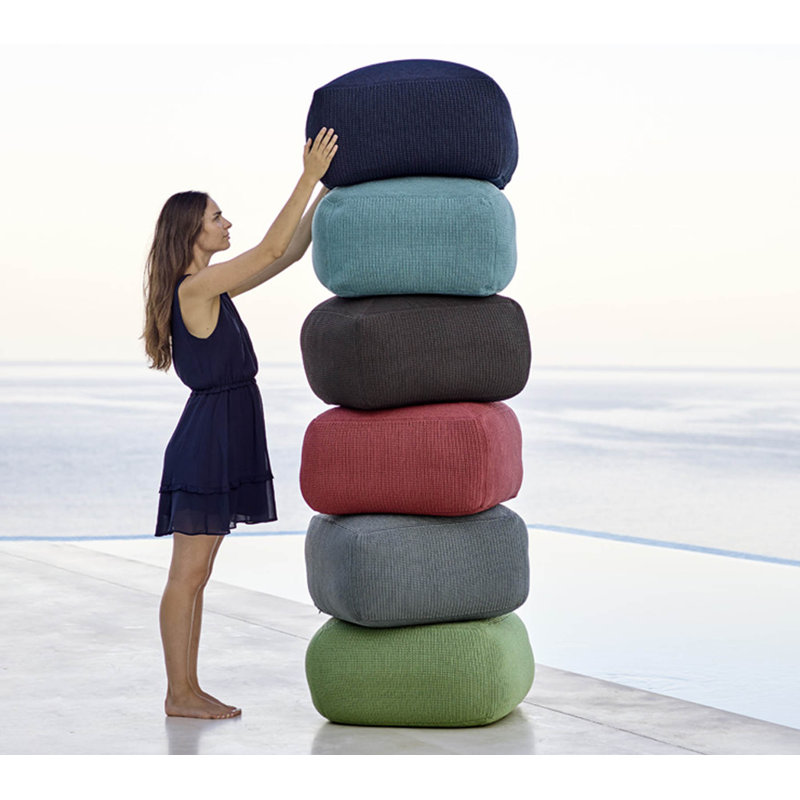 Divine Outdoor Pouf, Turquoise