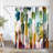 Americanflat 71x74 Shower Curtain - Abstract Design - Watercolor Strokes by Lisa Nohren-94846210