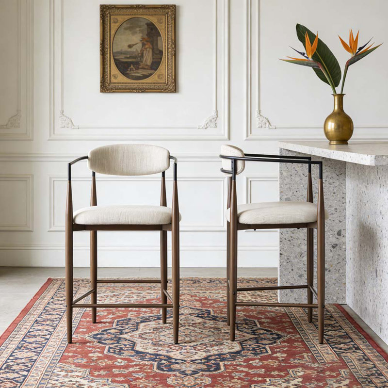 COUNTER STOOL, Beige+Black