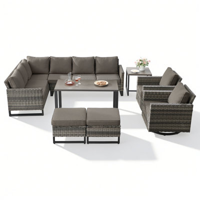 8 - Person Patio Conversation Set with Cushions