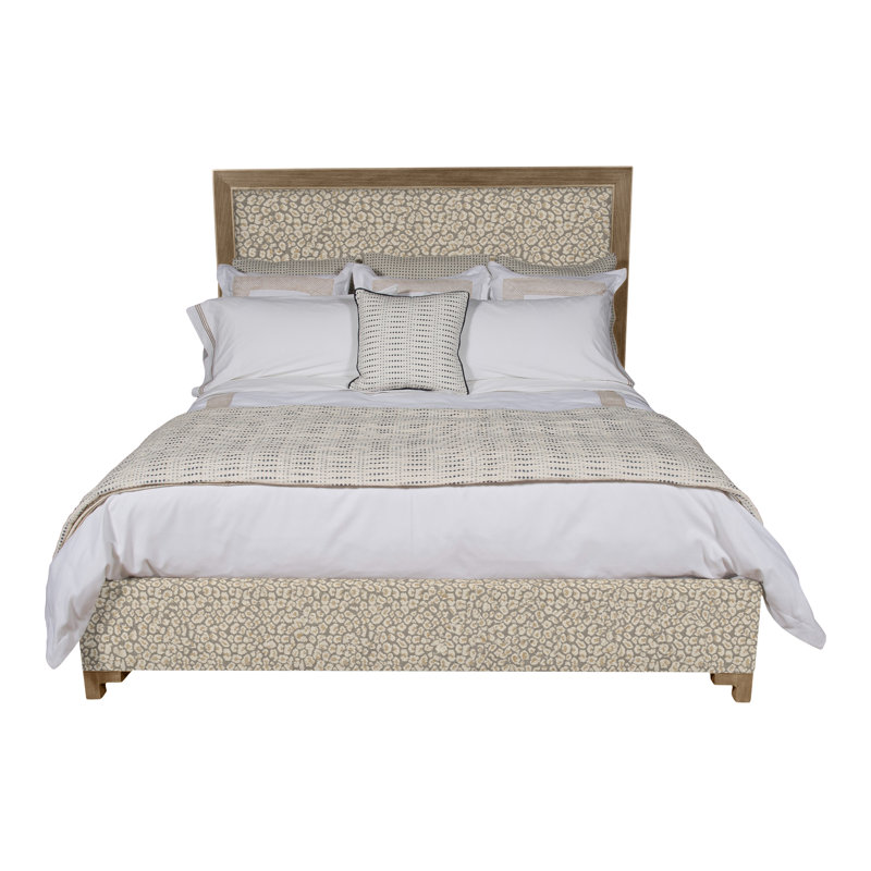 Louise/Lawrence Upholstered Bed, Callaloo Cotton, King, Hampton