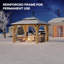 Pavillon de jardin en bois 10 pi x 12 pi avec structure en épinette massif, double toit en aluminium et filet