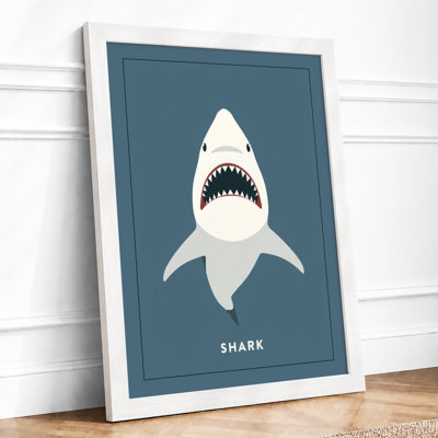 Shark Minimalist - Framed Print