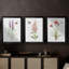 Wildflower Botanical I - Toile tendue avec châssis sur mesure - 3 pièces-512910904-512910906