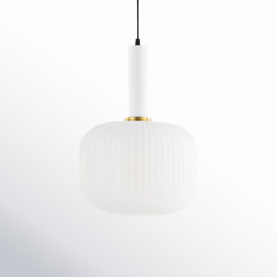 Kuro Single Light Ribbed Glass Dimmable Pendant