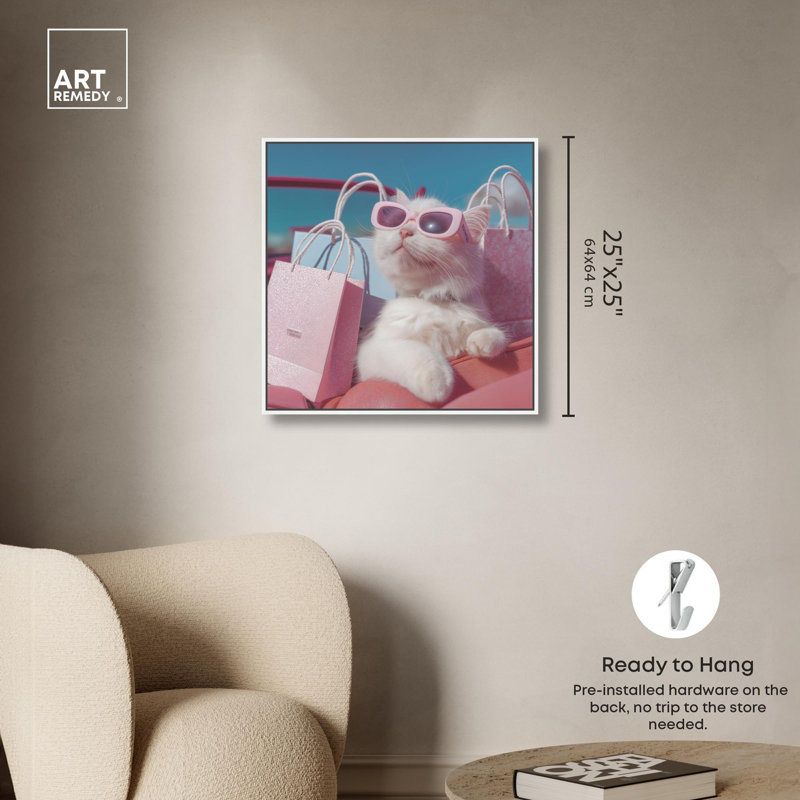 Impression sur toile Sun Glam Artpered par Art Remedy, H 30 po x l 30 po, Cadre blanc