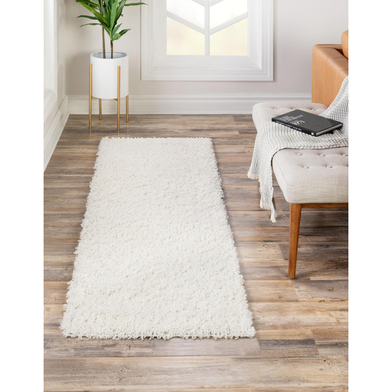 Tapis noir de jais Santoshi, Snow White, Runner 2' x 6'1"
