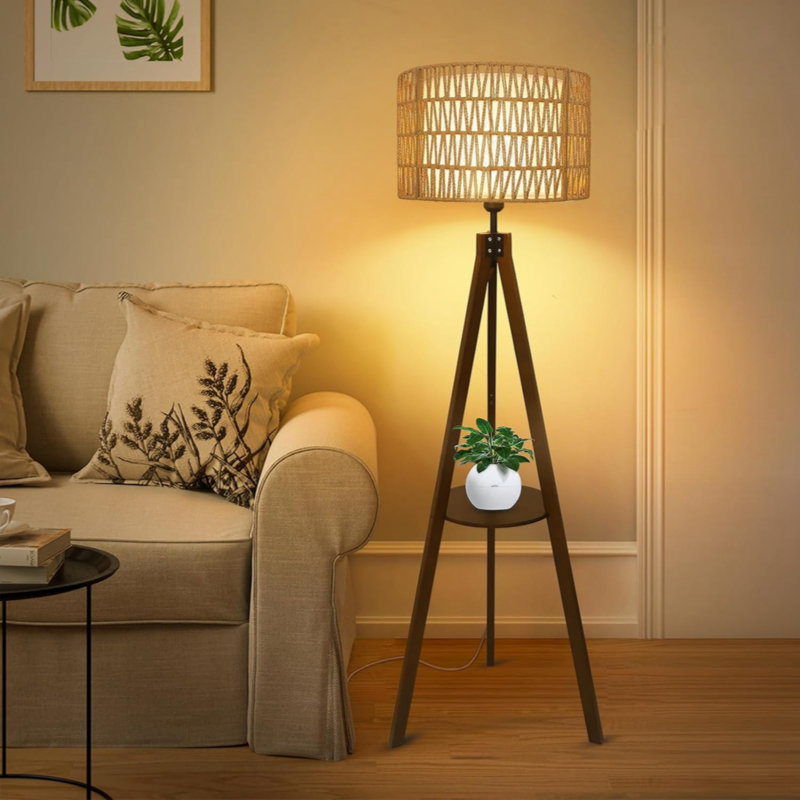 Lampe trépied H 6,5 po avec tablettes Andryc