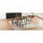 Mid-Century Modern 5-Piece Dining Set, Rubberwood Frame, One Table And 4 Upholstered Chairs, Walnut ; Mint