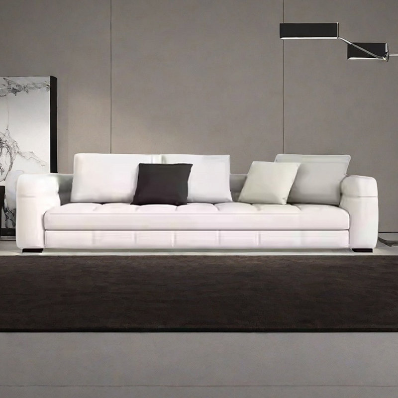 Grand canapé plat minimaliste en tissu