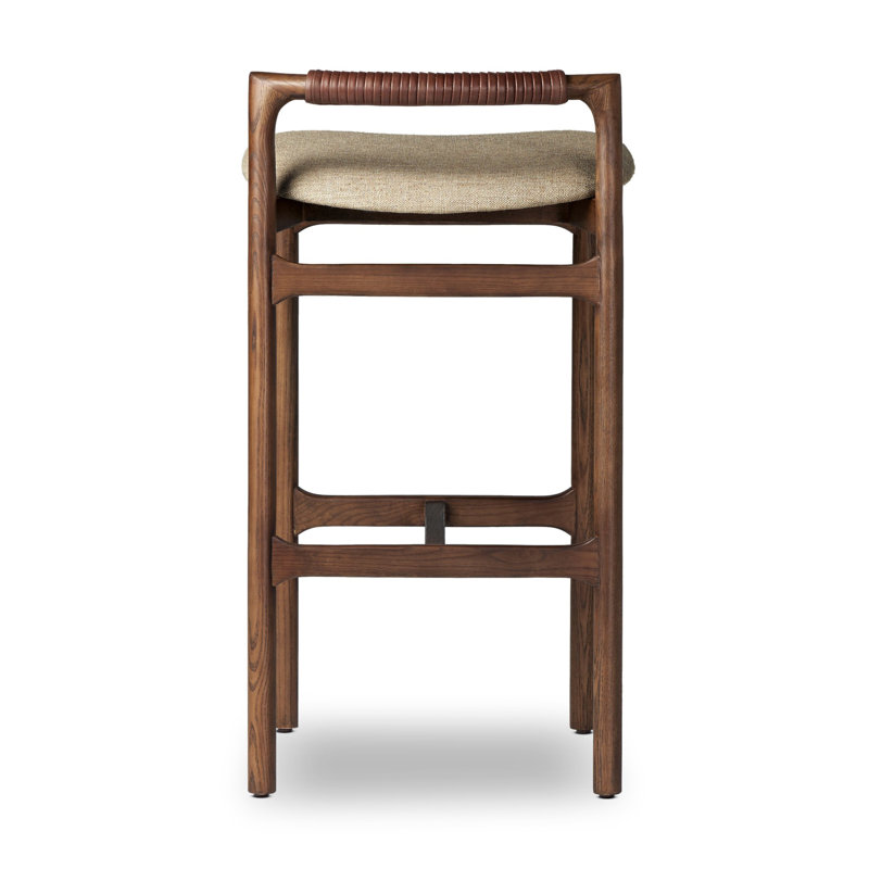 Baden Stool, Sienna Brown, Alcala Wheat/Polyester Blend, Bar Stool (30" Seat Height)