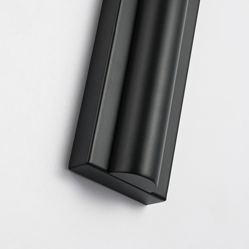  Applique murale linéaire moderne à 1 lumière à DEL 24 po avec abat-jour en acrylique Lumine, Noir mat