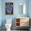 Plantes et fleurs, motif floral blanc sur toile bleu marine-1361088057-1361088060-1361088061