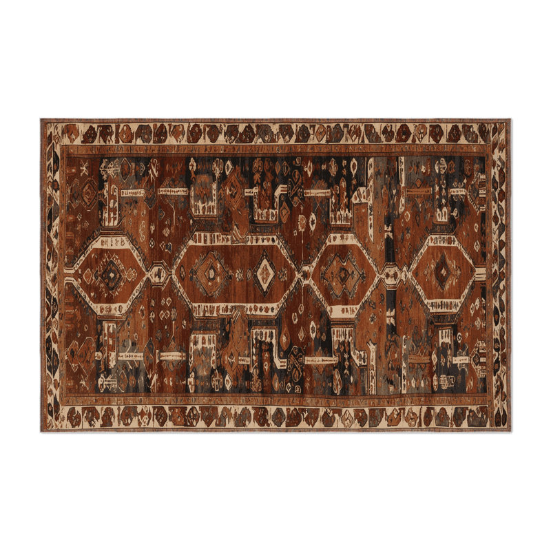 Tapis turc intérieur et extérieur brun, Rectangulaire 8 pi x 10 pi