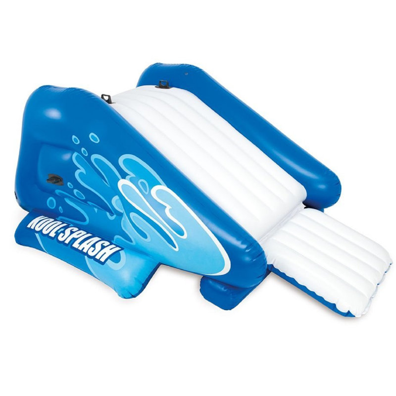 Blue and White Inflatable Vinyl Water Slide
