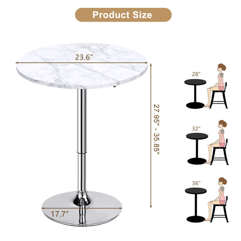 Charterville Round Metal Base Dining Table