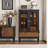 Black Solid Wood+Glass Display Cases