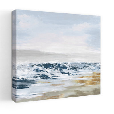 «Waves Crashing On A Tranquil Shore Coastal», art mural