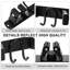 Support mural pour balai, support de balai à vadrouille en acier inoxydable avec 4 fentes et 6 crochets, rangement mural pour rangement pour outils pour jardin de cuisine, salle de lavage et véhicule récréatif, paquet de 1, noir
