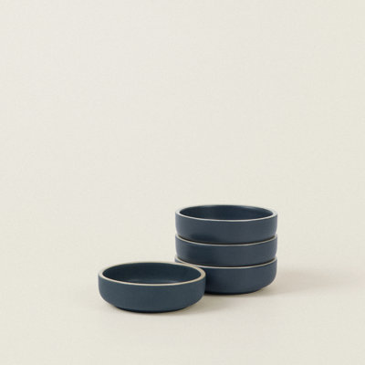 Matte Ceramic Sauce Dish (Set of 4) (Set of 4) - Midnight Blue