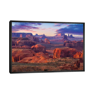 Hunts Mesa Monument Valley Sunset by Susanne Kremer - Print on Canvas