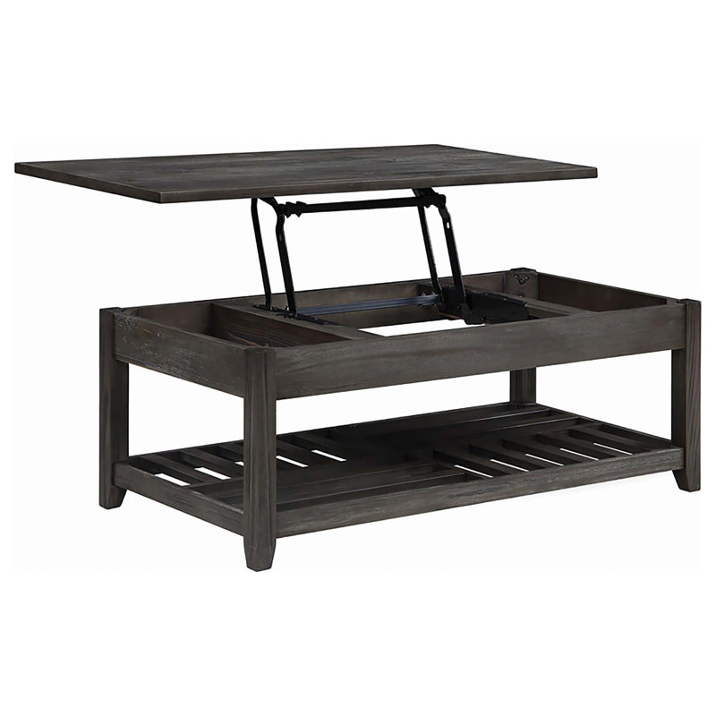 Table basse à plateau relevable gris