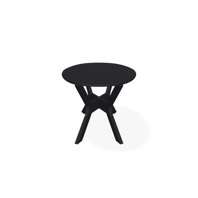 24" x 42" Marine Grade Polymer Outdoor Coffee Table, Black
