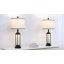 Ensemble de lampes de table en métal 26 po avec port USB, port de type C et prise de courant Charesse