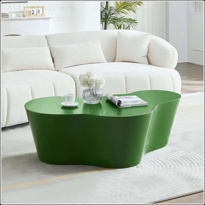 Table basse de 50 pouces en fibre de verre de forme unique - aucun assemblage requis