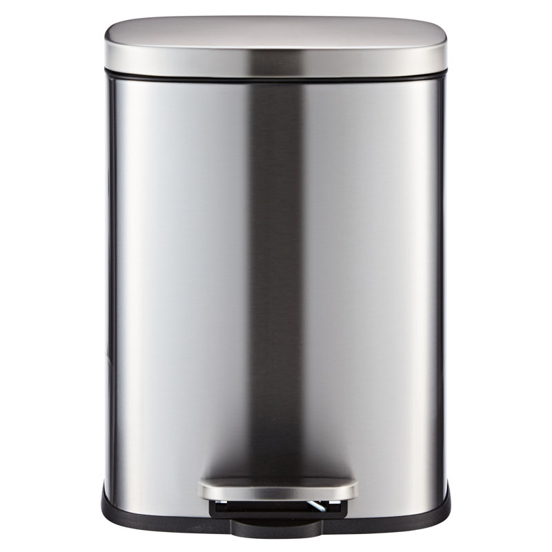 Okkel Metal Step On Kitchen Trash Can, 3.1, 38cm H x 31cm W x 25cm D