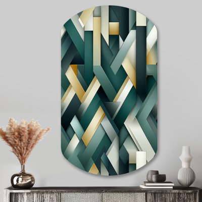 Kiely - Asymmetrical Geometric Metal Wall Art, Unique Shape Metal Wall Sculpture Print