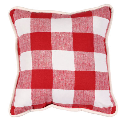  Cotton Checkered Throw Pillow