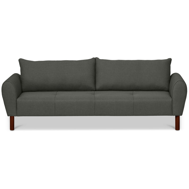 Caspar Sofa, Wenge, Anthracite, 80cm H x 176cm W x 86cm D
