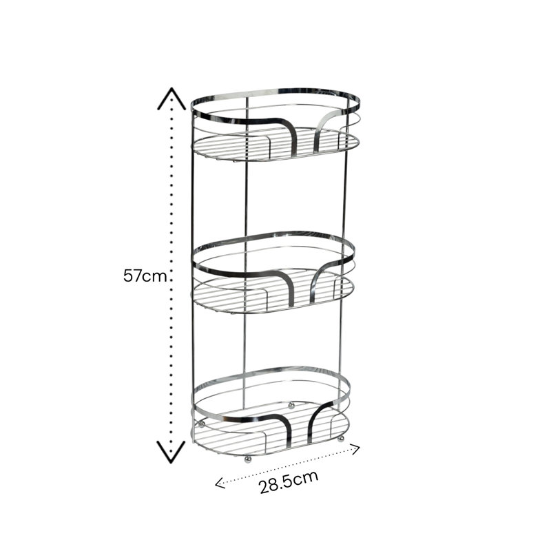 Dante Bathroom Storage, Chrome
