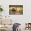 Purple Heron Stalking Contemporary Bird Wall Art Print 1 Piece Wrapped Canvas Wall Art-502437743