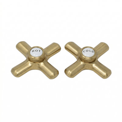 Strom Living P0217 Deco Cross Handles with Solid Brass