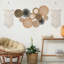 11 pièces Boho décoration murale panier panier décoratif tissé Bulrush Art déco ronde maison de campagne paniers suspendus pour la cuisine Rustic Home Summer Decorations, multi tailles (fleur)