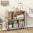 Open Shelf Bookcase Mid Century Modern Cube Bookshelf With 4 Compartments-1475263573