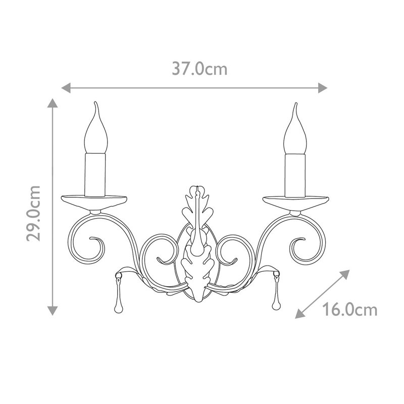 Barcroft Candle Wall Light, Bronze/Gold
