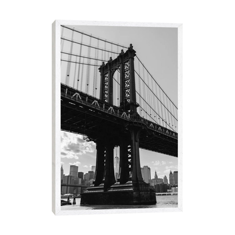 Dumbo Brooklyn V 1 Piece Wall Art on Canvas, 152.4cm H x 101.6cm W x 3.81cm D, White Framed