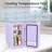 YASHE Mini Fridge, 6 Liter/8 Can 110V AC/DC Portable Thermoelectric Cooler Refrigerators for Bedroom, Skincare, Beverage, Office, Dorm Room and Car, Purple-116547450