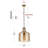 Arata 1-Light Hammered Glass Dimmable Adjustable Pendant Light Fixture-2146104996