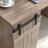 Home Office Desk w/ Distressed Wood Grain, Faux Barn Door Cabinet, Shelves, & Metal Hinges-1755260739-1752274495